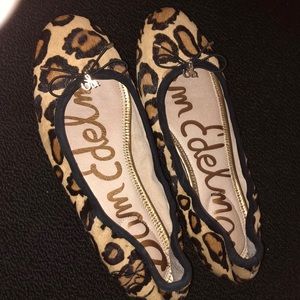 SAM EDELMAN•leopard Felicia ballet flats 7.5 EUC